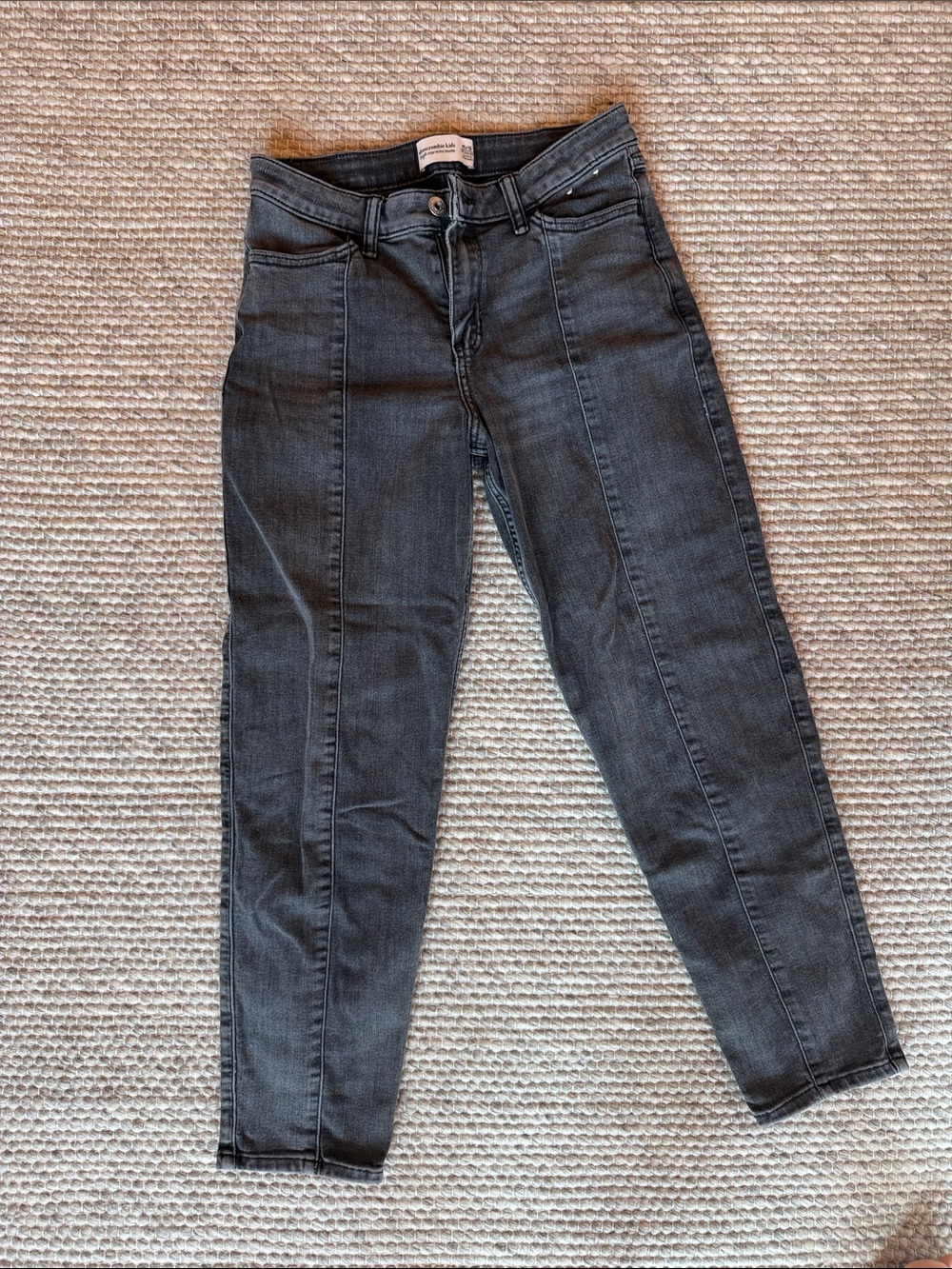 abercrombie kids High-Rise Charcoal Gray Jeans